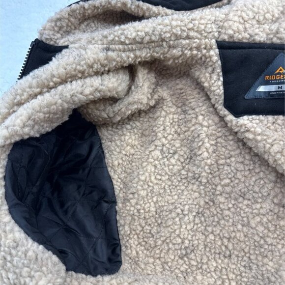 Ridgecut Sherpa Lined Full Zip Hooded Sweat Jacket Black Workwear Outdoor Mens M - Picture 6 of 12